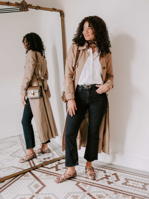 what to wear with a trench coat